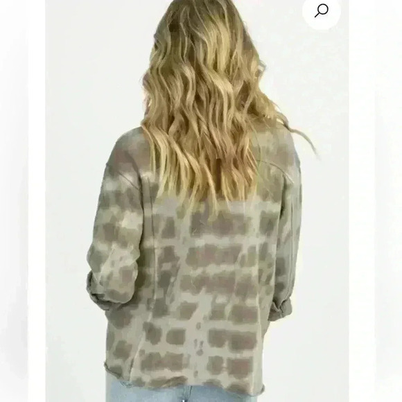 Anthropologie Olivaceous Dyed Shacket Sized Small - Picture 4 of 11